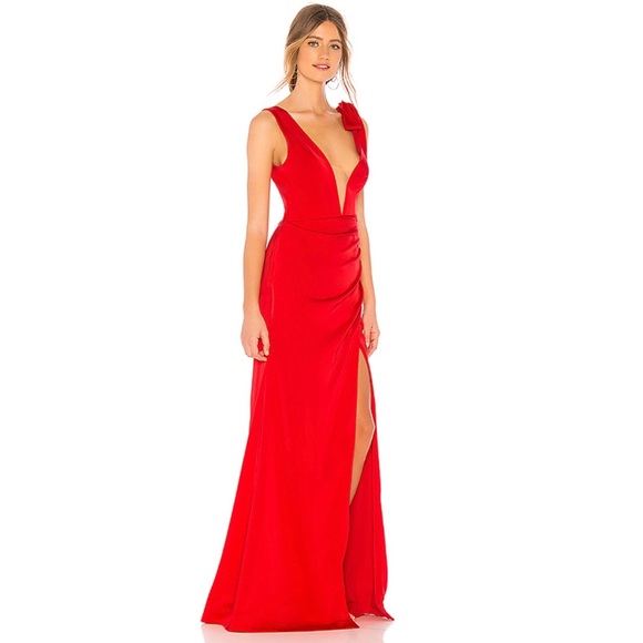 Lovers + Friends Patrick Gown in Red - Picture 2 of 4